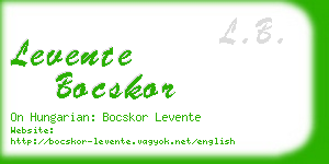 levente bocskor business card